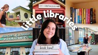 Little Free Library Vlog *book unhaul and shopping at barnes and noble* 