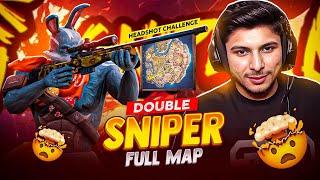 1 Vs 4 Full Map With Double Sniper Only|| Headshot Challenge|| Smooth 444