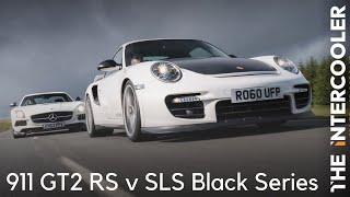 Is this the meanest car on the road? Porsche 911 GT2 RS v Mercedes SLS AMG Black Series