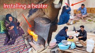 Heater installation: operator's efforts and Kirstan's happiness