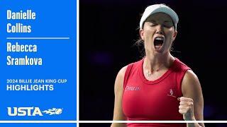 Danielle Collins vs. Rebecca Sramkova | USA vs. Slovakia | 2024 Billie Jean King Cup