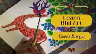 DIY Bhil Art Painting Tutorial | Learn Bhil Tribal Art for Beginners | Learn Traditional Indian Art