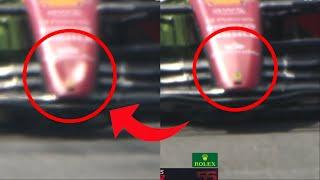 New Ferrari nose pops in and out  - Day 1 pre-season testing 2023