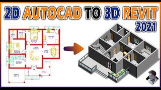 2D AUTOCAD DRAWING TO 3D REVIT MODEL TUTORIAL| 2021 VERSION @DeepakVerma_cad