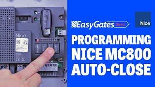 Nice MC800 - How to programming the Auto Close