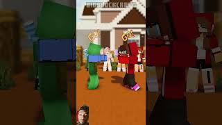 Bling Bang Bang Born Fight: JJ vs Mikey #minecraftshorts​ #jjandmikey​ #maizensisters​ #maizen​