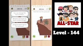 Brain Test All Star Level 144 Save him from the werewolf!
