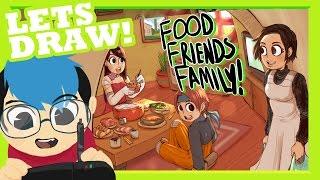 Eating with friends and family - Lets Draw [Webcomic Concept Art]