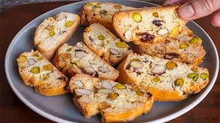 Perfect Holidays and Christmas Cookies ! Quick, easy Homemade Almond Pistachio Cranberry Biscotti