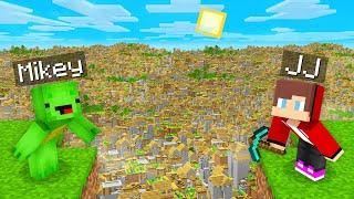 JJ and Mikey Found ENDLESS INFINITE VILLAGE in Minecraft - Maizen