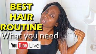 Best Natural Hair Routine for Growth and Dry Hair | Live Chat | DiscoveringNatural