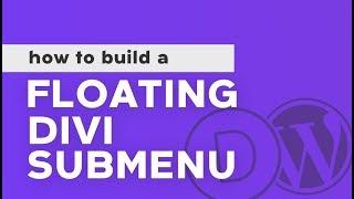 Build a CUSTOM floating header drop-down menu | Divi Theme