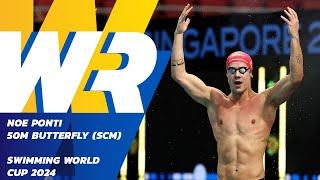  The Man of the Heats -  Noe Ponti Lowers his Own Men's 50m Butterfly World Record