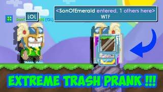 EXTREME TRASH PRANK ON WHITE DOOR (GONE WRONG) !!! | Growtopia Prank