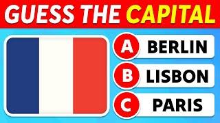 Guess 100 CAPITAL CITIES of the WORLD  Country Quiz | Easy to Impossible