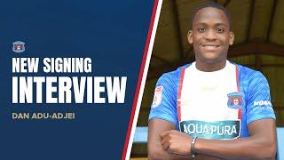 Dan Adu-Adjei speaking after signing for United on loan from Bournemouth