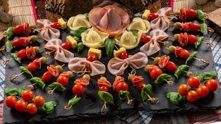 Charcuterie board ideas - quick board with cheese and cold cuts. Party appetizer recipes