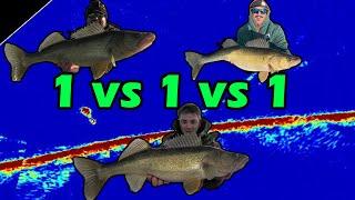 Hardcore 1v1v1 For GIANT WALLEYE!! | Ice Fishing