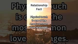 Relationship Fact - Physical touch is one of the most common love languages...#shorts #shortsviral