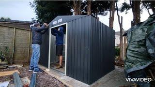 Unboxing & metal garden shed assembly #shed