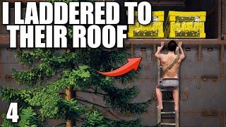 I LADDERED ONTO THIS CLANS ROOF WHILE THEY WERE OUT RAIDING | Solo Rust