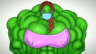 Wearing Mask She Hulk Transformation Animation 2023