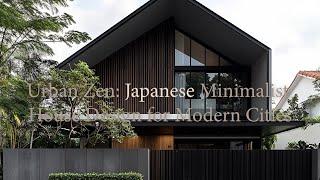 Urban Zen Japanese: Minimalist House Design for Modern Cities/ Wabi-sabi aesthetics