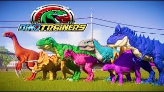 Dino Trainers Battle Royal in Jurassic World Park -  Primitive Tarbosaurus, Emperor T-Rex