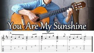 You  Are My Sunshine - Fingerstyle Guitar | TAB