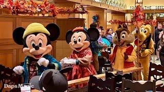 Mickey's Autumn Adventures Brunch Buffet | Storytellers Cafe | Disneyland Resort 2024 4K