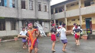 Beautiful Wangala Dance performed at JNV Williamnagar. Date:04/08/2024.