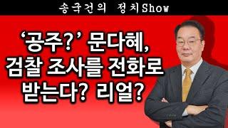 [송국건TV] ‘공주?’ 문다혜, 검찰 조사를 전화로 받는다? 리얼?