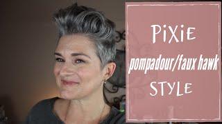 Styling my pixie is a pompadour/ faux hawk #pixiehair #fauxhawk #pompadour