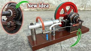 NEW INVENTION %  || High SPEED Air Engine With GEAR Mechanism