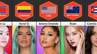 Female Singers From Different Countries