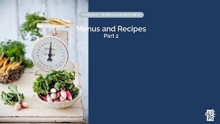 On Cooking Chapter 4   Menus and Recipes   Part 2