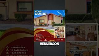 2 Bedroom Townhome in Henderson now under $300,000! #hendersonhomes #hendersonhomesforsale