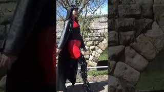 Victoria Devil #leather #red #black #boots #shiny