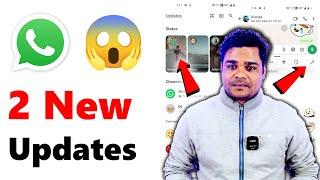 2 New Whatsapp Updates | Whatsapp Status New Ui and Send Stickers pack | Whatsapp update