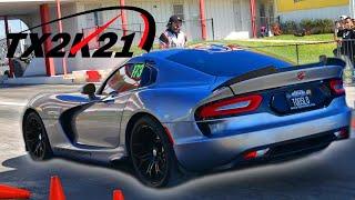 TX2K21 Roll Racing  /  200 mph + Calvo MotorSports Turbo Vipers Destroyed by T1 R35 GTRs