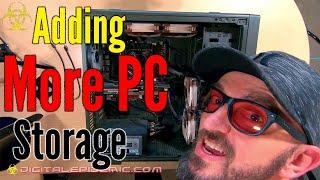 How do I add an extra hard drive to a desktop PC? More Storage DIY!!