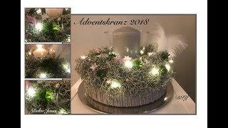 DIY: Wohn.- und Deko Idee,, Adventskranz aus Silberdraht weihnachtlich dekoriert ️ / Deko Jana