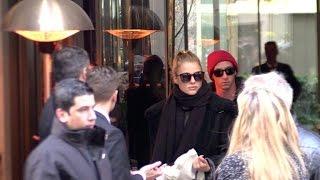 EXCLUSIVE: The Victoria Secret Angels leaving their hotel in Paris