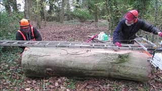 Hardwood Chainsaw Milling Nov 2018 - Panther UK mill - MAC Timbers