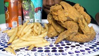 ASMR NYC CHICKEN SPOT WINGZ MUKBANG (EATING SOUNDS) NO TALKING | BLU ASMR