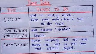 Best Time Table for Every Student| Morning to Day Routine ‍️|Study Time Table