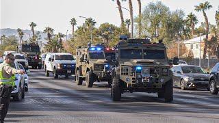 MASSIVE SWAT CONVOY!  SWAT Units Responding Code 3 - Las Vegas Metro Police Department SWAT Team