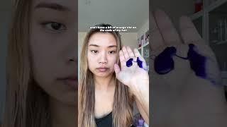 testing BLUE shampoo on my hair 