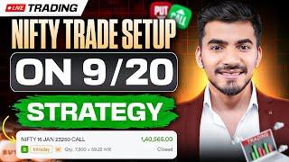 Live Trading - Nifty Trade Setup Strategy on 9/20