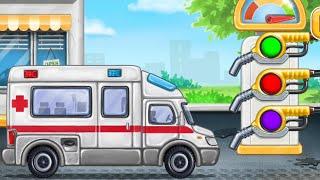 PERMAINAN KONSTRUKSI MERAKIT AMBULANCE DAN MEMBANGUN RUMAH SAKIT | KARTUN ANAK | GOKIDS INDONESIA